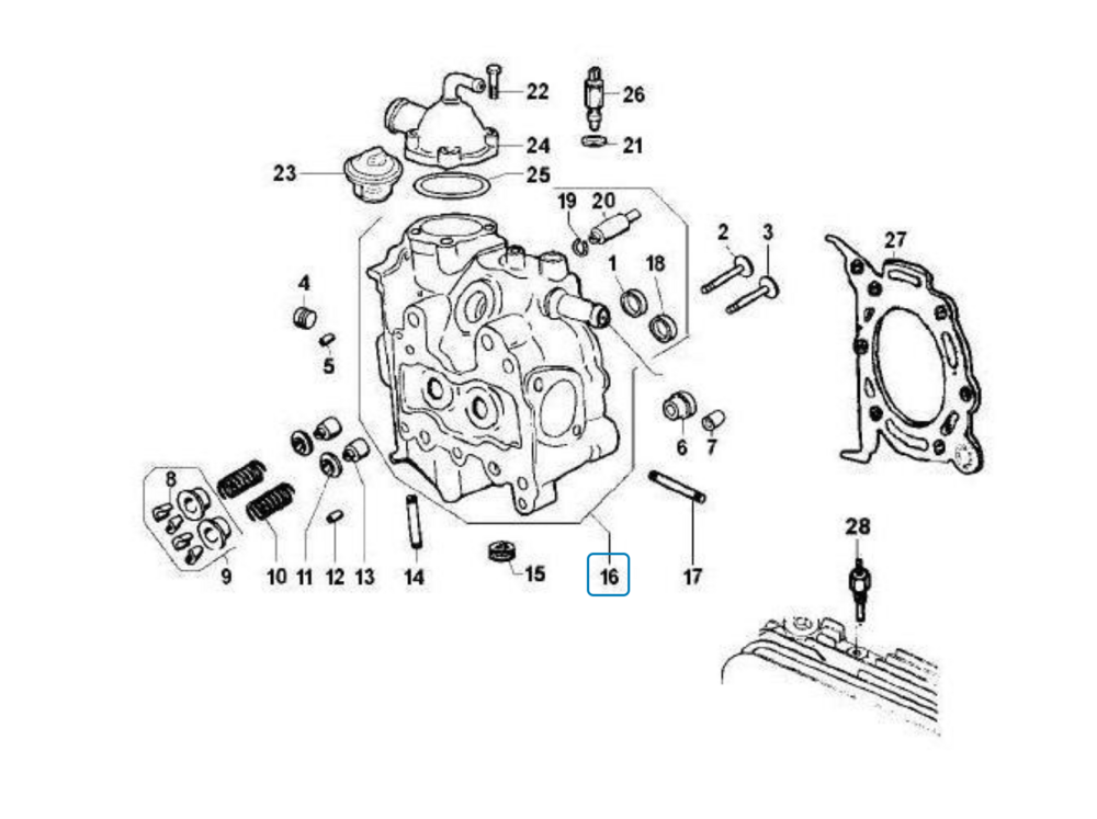 Cylinder head Calessino + ApeTM + Ape Classic Diesel - SALE