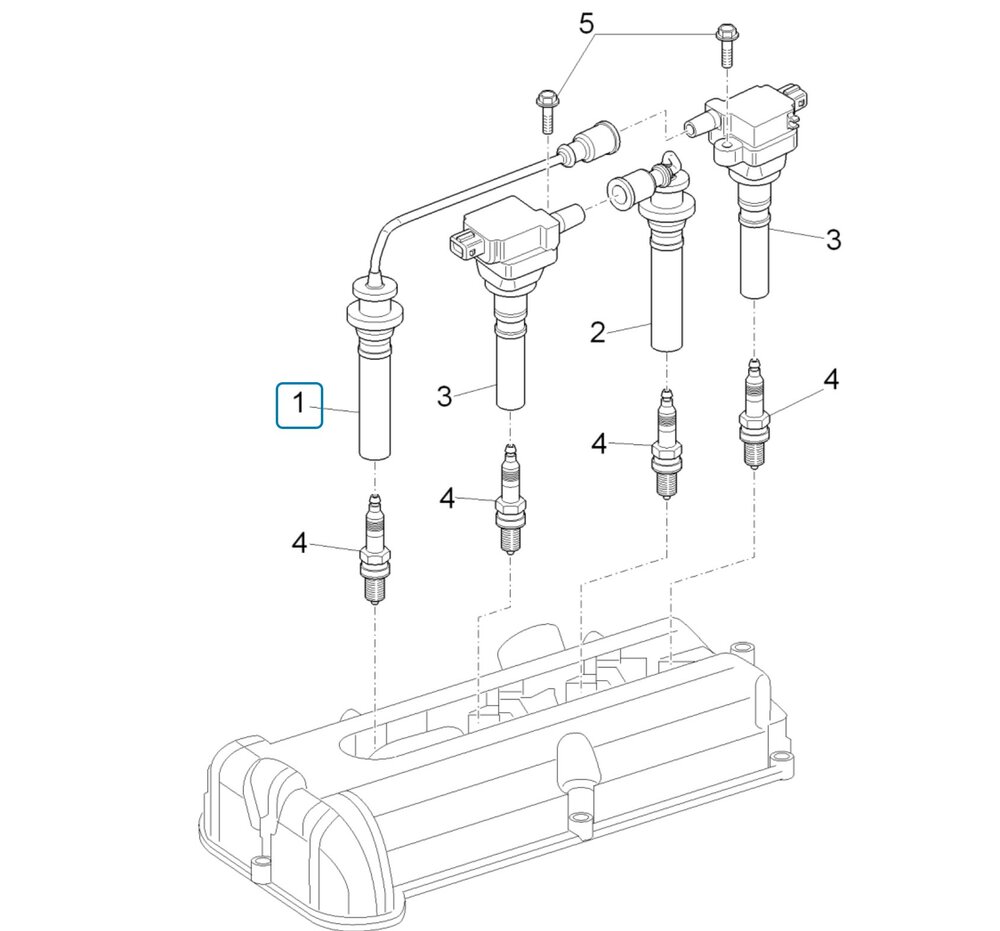 Bougiekabel Porter Multitech 1.3 E5  - 1e cilinder - AKTIE