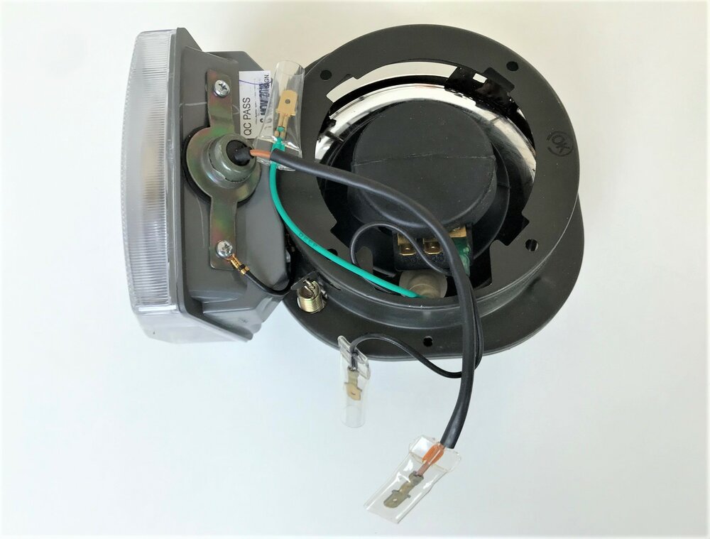 Koplamp unit + richtingaanwijzer  Ape Classic + Calessino + Apecar P501-P601 - Links - AKTIE