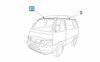 Sierlijst op dakpaneel Daihatsu Porter VAN - Rechts