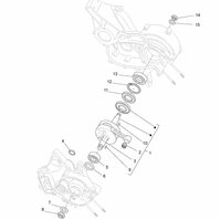 Krukas keerring vliegwielzijde ApeTM + Vespacar P2