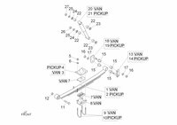 Bout doorvoer bladveer pakket Porter Pick-up + Maxxi + VAN