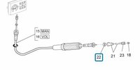 Bus bij kilometerkabel wormwielas motorblok Ape50 + ApeTM + Vespacar P2 + Calessino + ApeClassic + Apecar P501-P601
