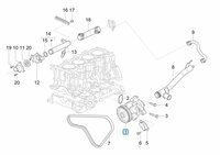 Coolant - water pump Porter Multitech 1.3 E5