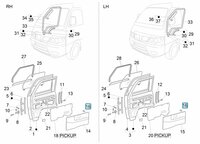 Bekledingsklem zijpanelen binnenzijde Daihatsu / Porter