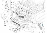 Bumper bevestigingssteun Porter NP6 1.5 - Links