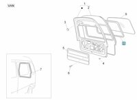 Gasket rear window Porter VAN