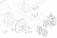 Brake disc Porter NP6 1.5 - Single wheel version