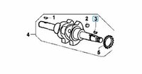 Wedge cranckshaft Calessino + Ape Classic + ApeTM + P2 422cc Diesel - Clutch side