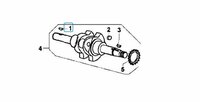 Wedge cranckshaft Calessino + Ape Classic + ApeTM + P2 422cc Diesel - Flywheel side