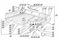 Sluiting laadbak haak Ape TM + Vespacar P2 - P3 - Links met haak van 10cm