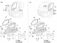 Door catcher Daihatsu / Porter 