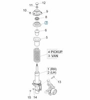 Front spring suspension plate Daihatsu / Porter
