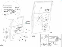 Raammechanisme zijruit Daihatsu / Porter - Links