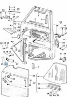 Stalen plaatje deurvanger Ape50 + ApeTM + Vespacar P2