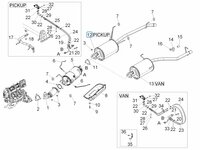 Uitlaatdemper  Porter D120 1.2 Diesel - Pick-up - imitatie