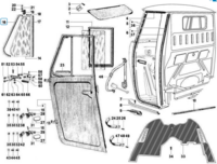 Curved window gasket side window  Ape Classic + Apecar P501-P601