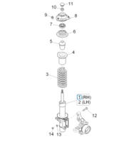 Front shock absorber Daihatsu / Porter Maxxi - Right