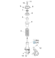 Front shock absorber Daihatsu / Porter Maxxi - Left