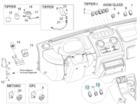 Electric window control switch  Porter +2009 - imitation