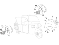 Spatlap Ape Classic - Calessino + Apecar P501-P601 - AKTIE