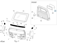 Achterruit Daihatsu /  Porter - Pick-up