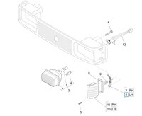 Reflector - lampfitting richtingaanwijzer Ape TM 703 - Links