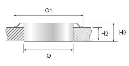 ijsdeksel rond RVS/INOX - 19cm