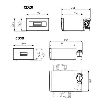 Compressor Drawer Fridge 30L - Black