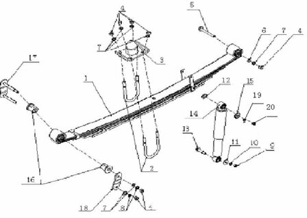 Veerpen rubber V-serie 34mm