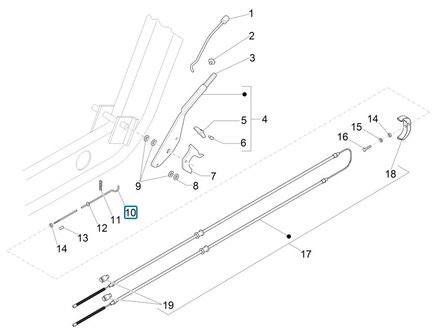 Trekstang handrem Ape50