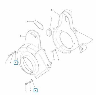 Koelkap bevestigings clip ApeTM + Vespacar P2