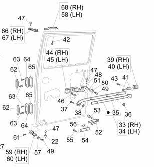 Bearing for sliding door Porter