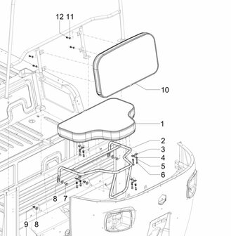 Backrest rearseat Ape Calessino Eu4