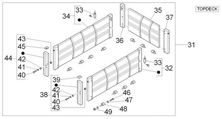 Laadbak achterklep Pick-up Topdeck - Aluminium versie