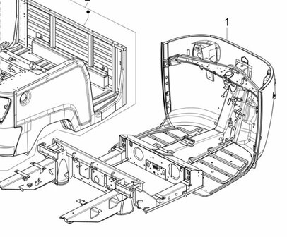 Frame voorzijde Piaggio Ape Calessino200