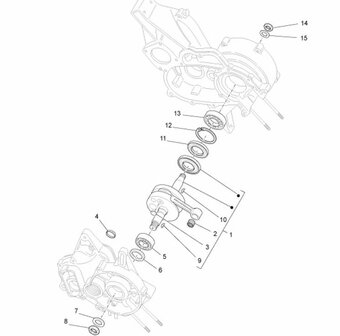 Krukas keerring vliegwielzijde ApeTM + Vespacar P2