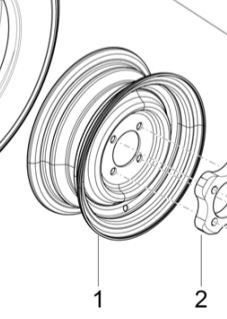 Wheel rim 8 inch. Calessino 200 EU4