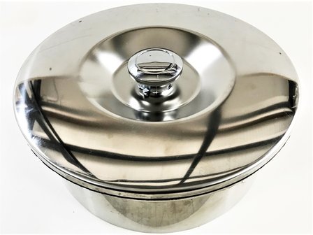 ijsdeksel rond RVS/INOX - 22.9cm (gatmaat 21)