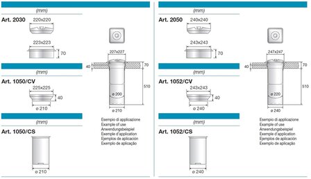 Ice lid square RVS/INOX - 22cm