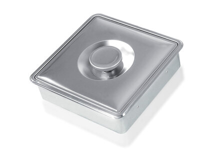 ijsdeksel vierkant RVS/INOX - 24cm