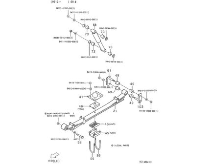 Rear spring suspension joint - bracket Daihatsu / Porter Pick-up