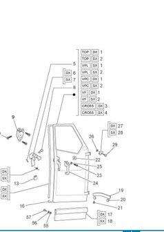 Pin door lock mechanism Ape50