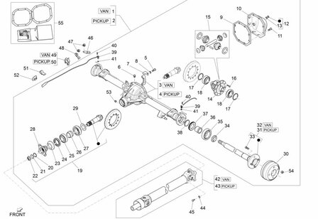 Wiellager achteras  wielzijde Daihatsu / Porter Pick-up + VAN