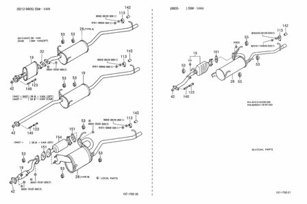 Pakking - ring tussen spruitstuk en katalysator Daihatsu / Porter Pick-up + VAN