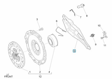 Clutch lever Porter Multitech E5 1.3