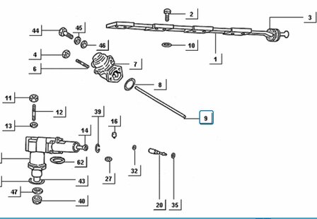 Plunger rod fuel pump Daihatsu / Porter Diesel 1.4