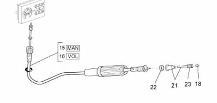 Worm wheel in engine block speedometer cable ApeTM + Ape Classic + Calessino + Vespacar P2 + Apecar P501-P601