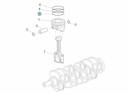 Olieschraapveer - zuiger Porter Multitech 1.3 E5