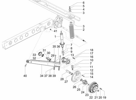 Dust ring rear axle Ape50